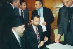 Signing the Alexandria Declaration of the Religious Leaders of the Holy Land - January 2002