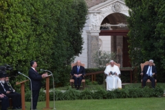 David Rosen with Pope Francis, President Shimon Peres and Preisdent Mahmoud Abbas - June 8, 2014