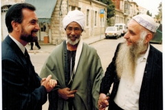 David Rosen with Sheik Ishak Idris Sakhouta and Rabbi Menachem Froman - 1992