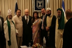 David Rosen with Shimon Peres and Indian-Muslim Peace Delegation - July 2007